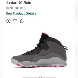 Jordan 10 Retro size 1
Rush Pink (GS)